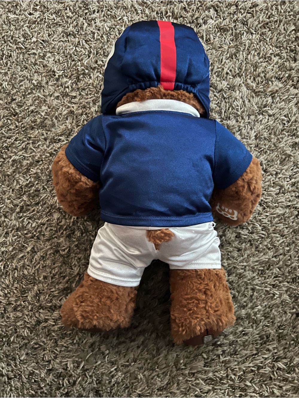 Build-A-Bear New York Giants Navy Blue & White Football Bear - Picture 3 of 5